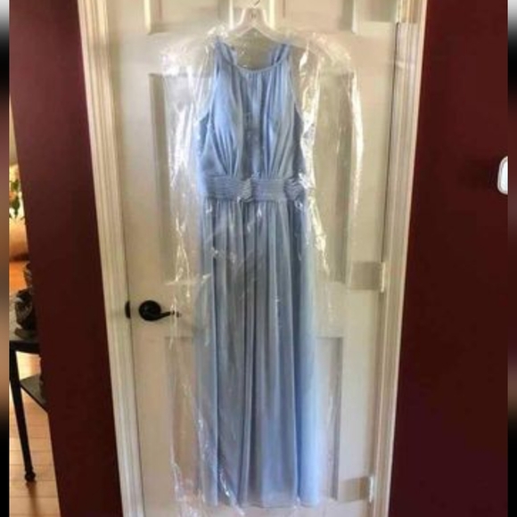 Size 4 David's Bridal Long Dress ICE BLUE - Picture 5 of 5